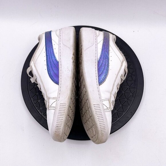 Puma Kids Girls Vikky V3 Twinkle Lace Up Sneakers Shoes Casual - White Size 1C - Picture 4 of 9